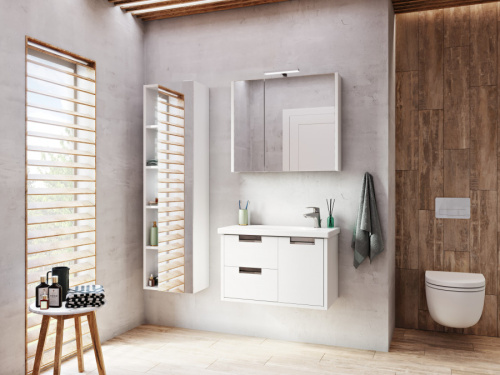 Шкаф-пенал Roca Etna 7857303806 31х46х160 подвесной цвет белый глянцевый - фото 3