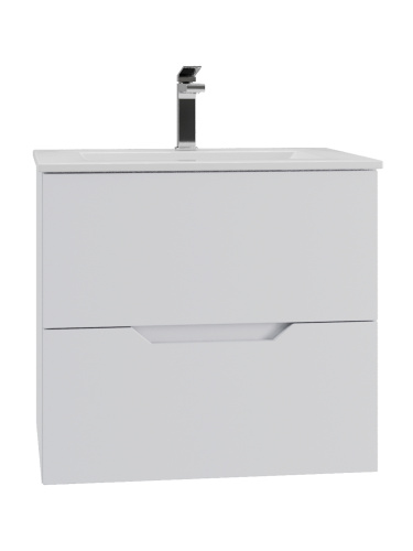 Тумба с раковиной Orange Line Li-60Tuw+Ra 62х47х56 цвет белый - фото 3