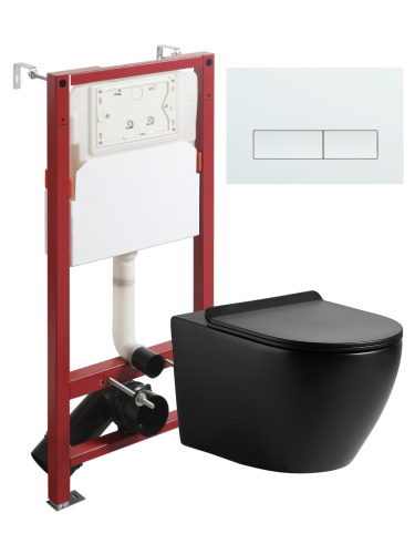 Комплект унитаз с инсталляцией и клавишей смыва Agger ATI03144+APB288 - фото 2