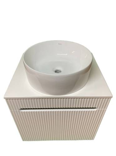 Тумба с раковиной Sintesi STL.W7025_SIN-LVB-APP-416 60х55х50 подвесная цвет белый - фото 3