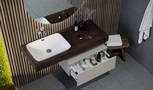 Столешница Velvex UNIT st.UNI.120-628 120х50х11 подвесная цвет дуб карпентер - фото 4