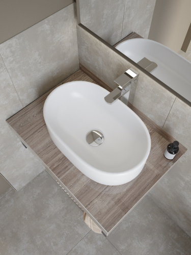 Столешница Teymi Helmi T150407 70х50 подвесная цвет коричневый - фото 5