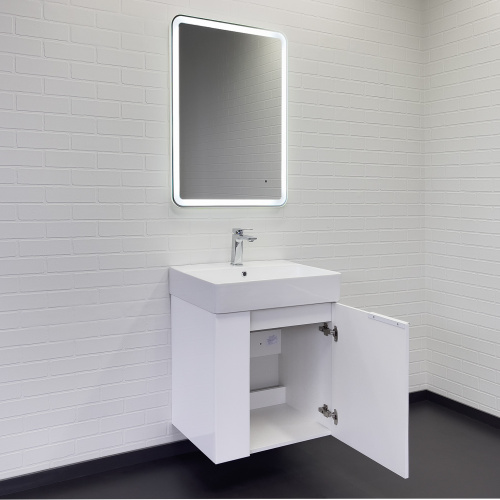 Тумба с раковиной Comforty Асти 00-00019248CF 60х46х70 подвесная цвет белый - фото 4