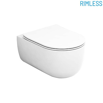 Унитаз подвесной Olympia Milady MILSET23 черный матовый с сиденьем микролифт безободковый