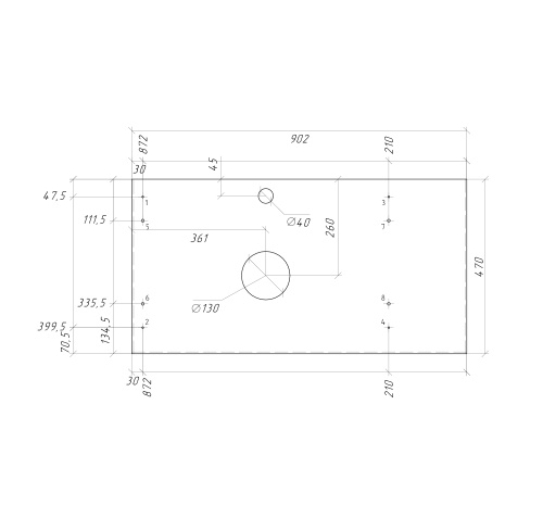 Столешница Grossman Лофт 509002 90х47 накладная цвет черный матовый - фото 4