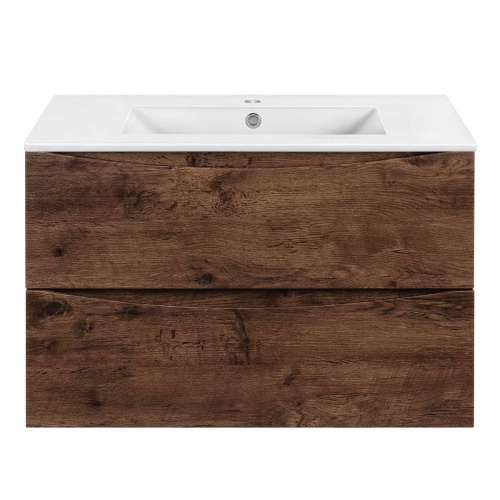 Тумба под раковину Vincea Mia Slim VMC-2MC800S1RW 80х39х50 подвесная цвет коричневый - фото 2