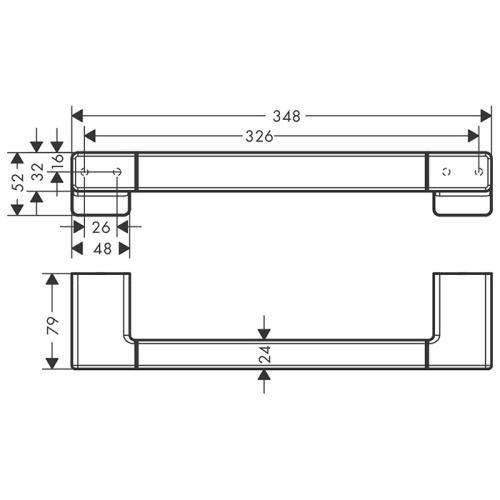 Поручень Hansgrohe AddStoris 41744700 - фото 2