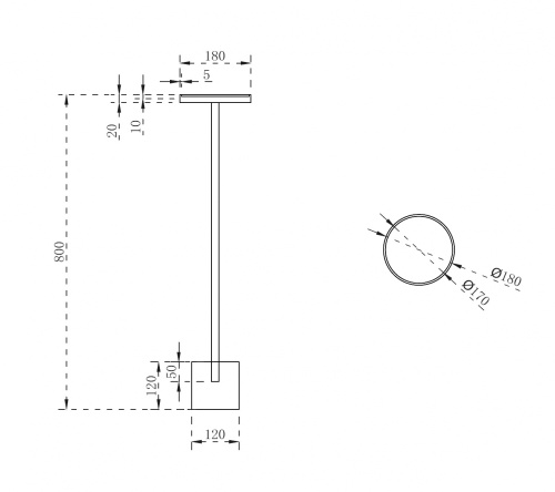 Стойка для ванной комнаты ABBER Stein AS1634 - фото 2