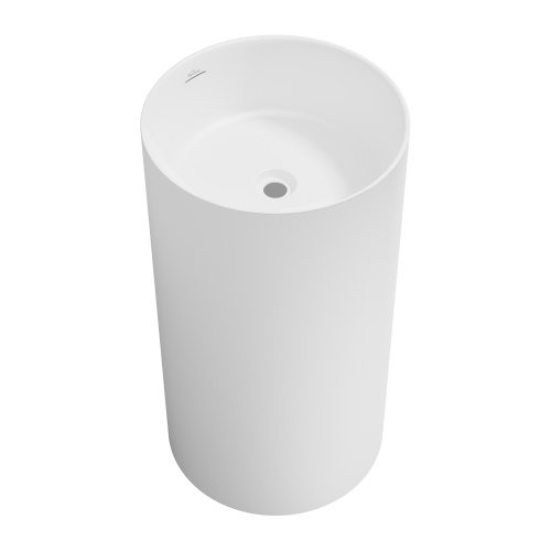 Раковина акриловая Wellsee Chalice Perfection 230612000 45х45 напольная цвет белый матовый без отверстий под смеситель - фото 2