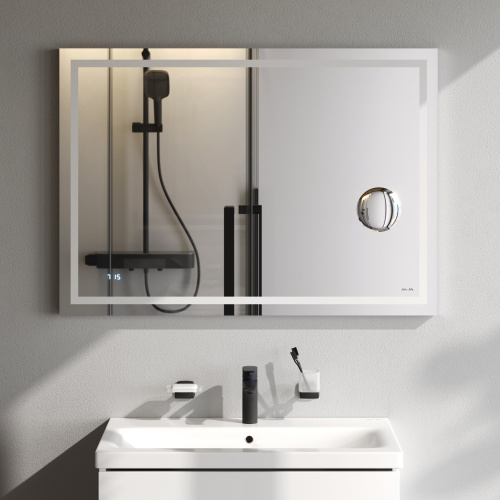 Зеркало в ванную Am.Pm Gem M91AMOX1003WG 100х70 цвет серебро - фото 3