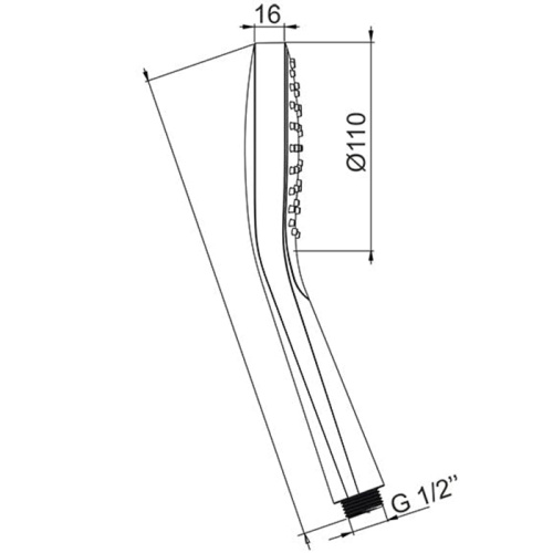 Душевая лейка Almar Sense E082101.HB круглая - фото 2