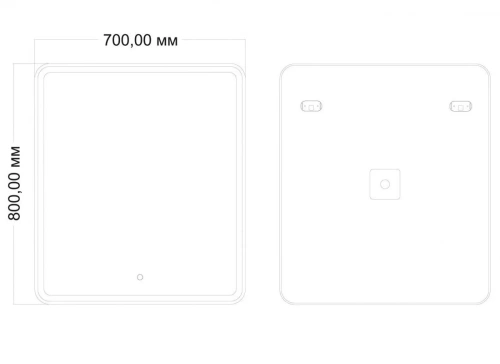 Зеркало в ванную Art&Max VITA AM-Vit-700-800-DS-F 70х80 - фото 2