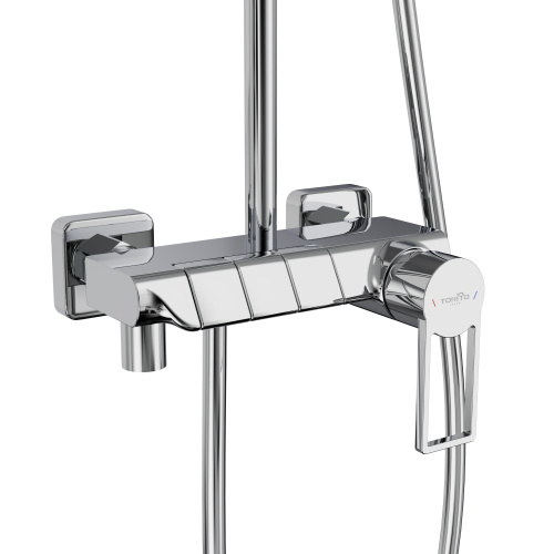 Душевая стойка Tokito Rain TOK-RAI-1019 настенная цвет хром - фото 3