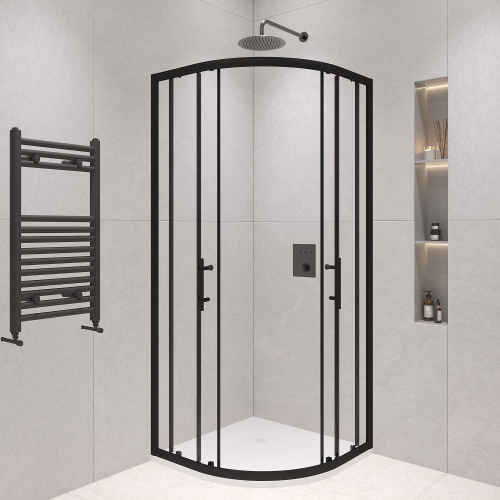 Душевой уголок RGW Passage 02085100-14 100х100 стекло прозрачное профиль черный без поддона - фото 2