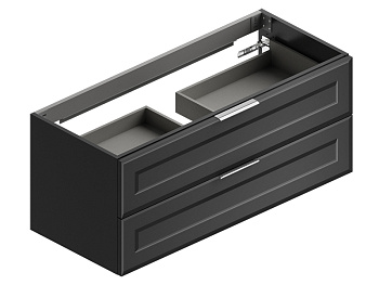 Тумба под раковину Berloni Bagno SUVBS2C120C/190/SHALAO 190 121х52х52 подвесная цвет черный