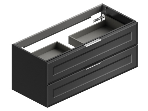 Тумба под раковину Berloni Bagno SUVBS2C120C/190/SHALAO 190 121х52х52 подвесная цвет черный