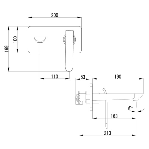 Смеситель LeMark Melange LM4926CW настенный белый/хром - фото 3