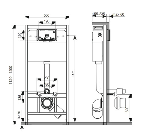 Инсталляция для унитаза KK POL Premium ZSP/M500/0/K - фото 2