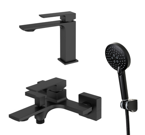 Душевой набор Orange Lutz M04-311b настенный  черный - фото 2