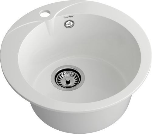Кухонная мойка Granfest Rondo R-480 иней 48х48 цвет белый поверхность матовая - фото 2