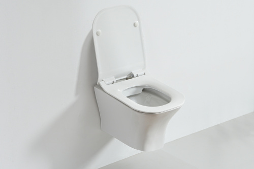 Унитаз подвесной Orange C02-100w белый с сиденьем микролифт каскадный смыв - фото 4