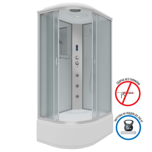 Душевая кабина Niagara Classic 23101424RF 120х80 асимметричная с крышей ориентация правая - фото 2