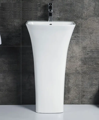 Раковина из сантехнического фарфора Cerutti SPA CT7283 45х44 напольная цвет белый 1 отверстие под смеситель - фото 4