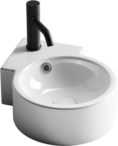 Раковина из сантехнического фарфора Ceramica Nova ELEMENT CN5019 31х41 подвесная цвет белый 1 отверстие под смеситель - фото 2