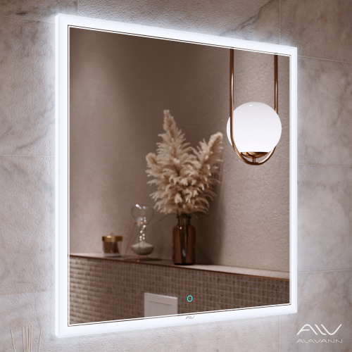 Зеркало в ванную Alavann Emma ALV0065001 80х80 цвет белый - фото 4