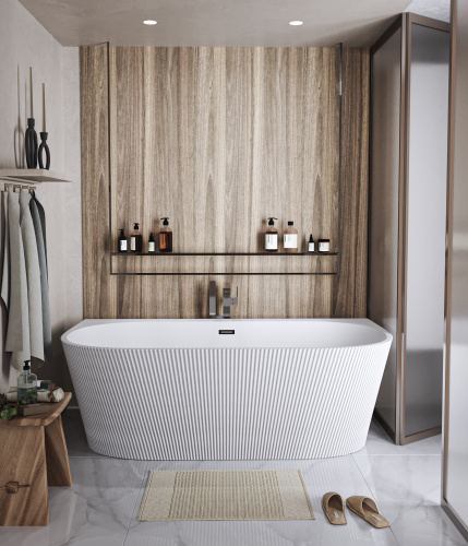 Ванна акриловая Grossman Cristal GR-17071M 170х80 отдельностоящая овальная с каркасом - фото 4