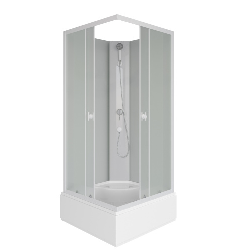 Душевая кабина Niagara Promo P100/26Q/MT/BK 100х100 квадратная без крыши ориентация универсальная - фото 2