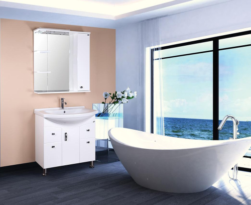 Зеркало-шкаф Onika Эльбрус 208022 81х17х85 подвесной цвет белый - фото 2