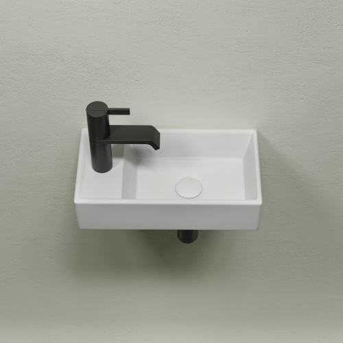 Раковина из сантехнического фарфора Ceramica Nova ELEMENT CN6051RMW 42х22 подвесная цвет белый матовый 1 отверстие под смеситель - фото 4