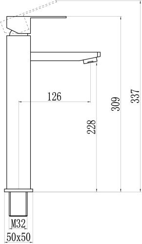 Смеситель Savol S-SUS2001 на раковину/столешницу сатин - фото 2