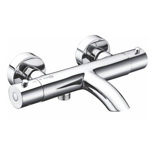 Смеситель для ванны Wasserkraft Berkel 4800 4811 Thermo настенный хром с термостатом - фото 4