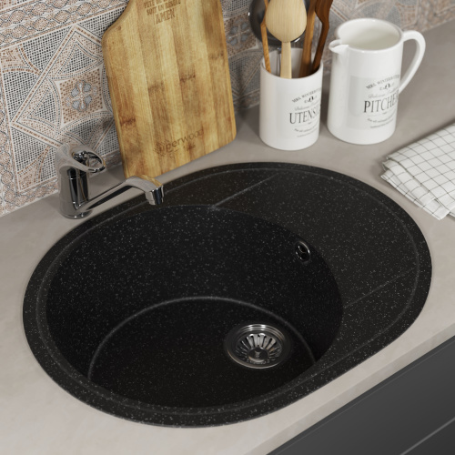 Кухонная мойка Uperwood ECON UPD-107 4910201246 61х47 цвет черный - фото 2