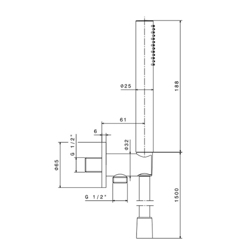 Душевой гарнитур Newform X-Steel 316 69645X.59.067 настенный бронза - фото 2
