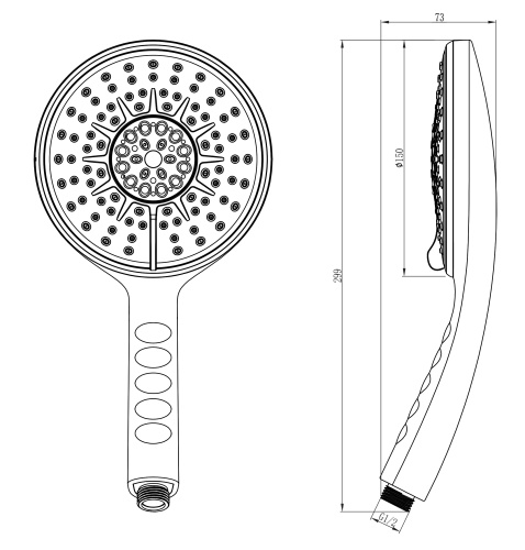 Лейка ручного душа LeMark LM0814C хром - фото 2