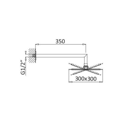 Верхний душ Cezares CZR CZR-B-TDD-30-01 хром - фото 2