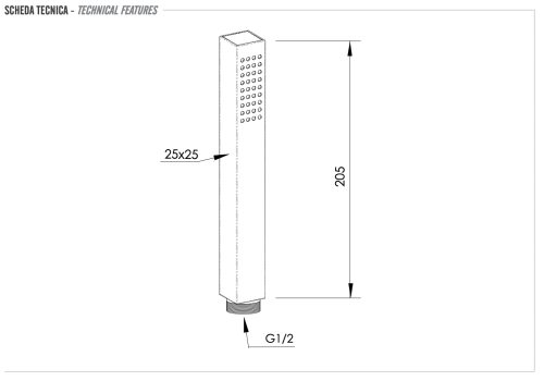 Душевая лейка Remer 317SDX квадратная - фото 2