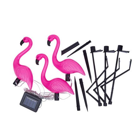 Садовый светильник на солнечной батарее (3 шт.) Uniel USL-S-833/PM530 FLAMINGO SET3