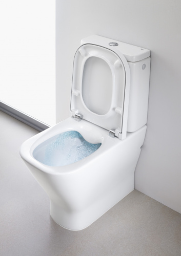 Чаша унитаза напольная Roca The gap 734273700H цвет белый без бачка без сиденья безободковая смыв торнадо - фото 4