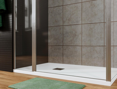 Душевой уголок Allen Brau Priority 3.31001.00 + 3.31019.00 90х100 стекло прозрачное профиль хром глянцевый без поддона - фото 5