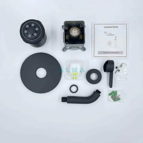 Душевая система ALMAes Bartin TVZ-0895 встраиваемая цвет черный - фото 5