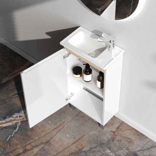 Тумба под раковину Am.Pm X-Joy M85AFSX0451WG 43х25х81 напольная цвет белый - фото 4
