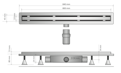 Душевой лоток OMP Tea Basicflow 4943.203.8 - фото 2