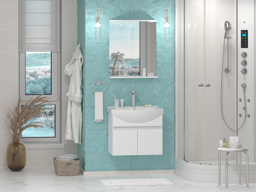 Тумба под раковину Misty Монро Э-Мнр01065-011Пр 62х36х50 подвесная - фото 5