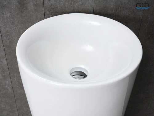 Раковина керамическая Gid Autonomo 81118 41х41 напольная цвет белый без отверстий под смеситель - фото 2