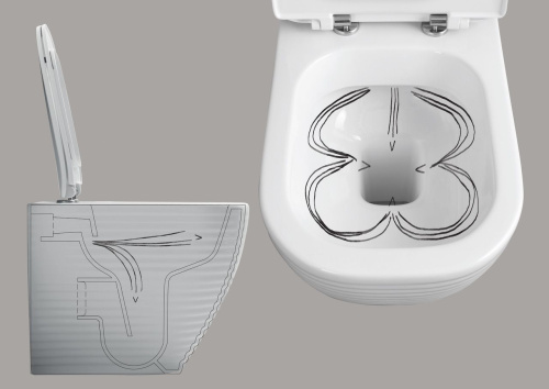 Чаша унитаза приставная Disegno Ceramica Loom LO002RIM01 цвет белый глянцевый без сиденья безободковая - фото 3