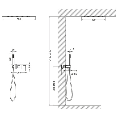 Душевая система Timo Selene SX-2039/17SM встраиваемая в стену - фото 2